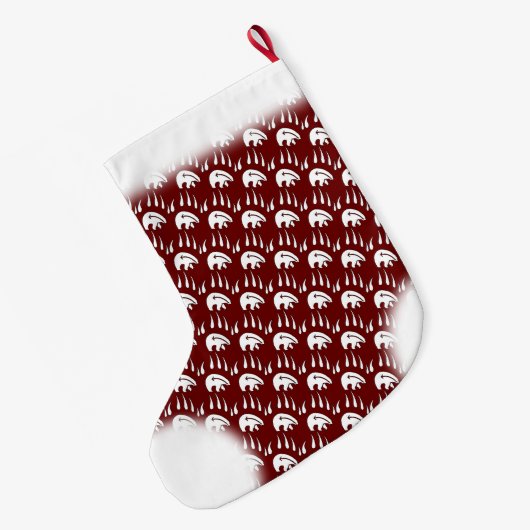 Grande Chaussette De Noël Ours Noël Stocker Tribal Bear Claw Stocker (Dos (Accrochage))