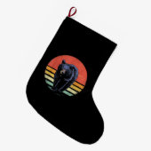 Grande Chaussette De Noël Ours noir Vintage (Devant (Accrochage))