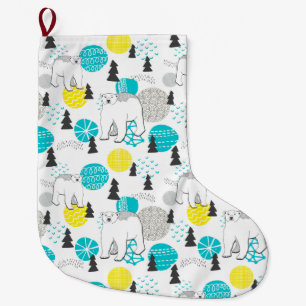 Grande Chaussette De Noël Ours polaire