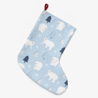Grande Chaussette De Noël Ours polaires mignons