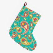 Grande Chaussette De Noël Paisley (Devant (Accrochage))