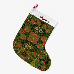Grande Chaussette De Noël Paisley de Noël Stockage personnalisé