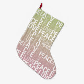 Grande Chaussette De Noël Paix et amour (Devant (Accrochage))