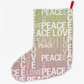 Grande Chaussette De Noël Paix et amour (Dos)