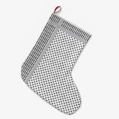 Grande Chaussette De Noël Palestinian Black & White Keffiyeh Stocking (Devant (Accrochage))