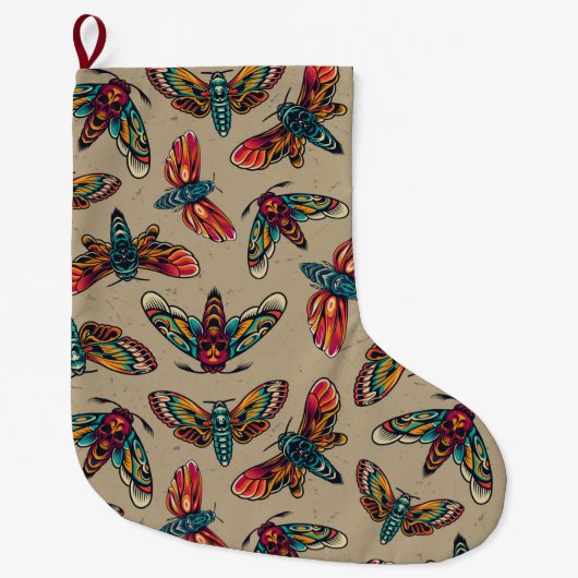 Grande Chaussette De Noël Papillon de la mort (Devant)