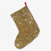 Grande Chaussette De Noël Parties scintillant Gold de luxe Imprimer (Dos (Accrochage))