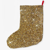 Grande Chaussette De Noël Parties scintillant Gold de luxe Imprimer (Dos)
