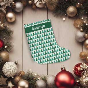 Grande Chaussette De Noël Parties scintillant moderne du milieu du siècle St