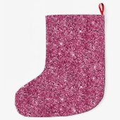 Grande Chaussette De Noël Parties scintillant rose Glitz (Dos)