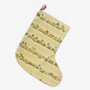Grande Chaussette De Noël Partition manuscrite Notes de chansons Antique Ivo