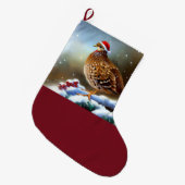 Grande Chaussette De Noël Partridge de Noël 2 (Devant (Accrochage))