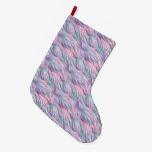 Grande Chaussette De Noël Pastel Rainbow Fur