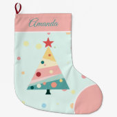 Grande Chaussette De Noël Pastel Whimsical Polka Dot (Devant)