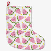 Grande Chaussette De Noël Pastèque Noël d'été Arbre Grand Stock de Noël (Devant)