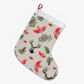 Grande Chaussette De Noël Patrón botánico de Navidad (Devant (Accrochage))