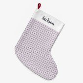 Grande Chaussette De Noël Pattern Violet White Dark (Devant (Accrochage))