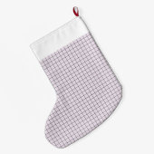 Grande Chaussette De Noël Pattern Violet White Dark (Dos (Accrochage))