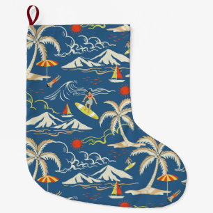 Grande Chaussette De Noël Patters tropicaux