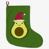 Grande Chaussette De Noël Père Noël Avocado Noël Stocking (Devant)