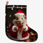Grande Chaussette De Noël Père Noël Hamster Christmas Stocking (Devant)