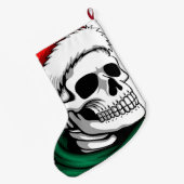Grande Chaussette De Noël Père Noël Skull (Dos (Accrochage))