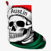 Grande Chaussette De Noël Père Noël Skull (Devant)