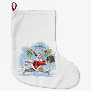 Grande Chaussette De Noël Père Noël Stocks de Noël non préparés grand