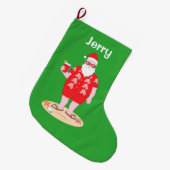 Grande Chaussette De Noël Père Noël tropical (Devant (Accrochage))
