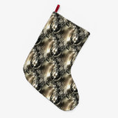 Grande Chaussette De Noël Perles dorées (Devant (Accrochage))