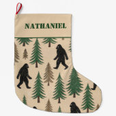 Grande Chaussette De Noël Personalized Double sided Novelty Yeti (Devant)