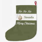 Grande Chaussette De Noël Personalized Earthy Tone Christmas Stocking (Dos)