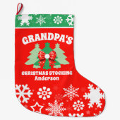 Grande Chaussette De Noël Personalized Grandpa's Christmas Gift (Devant)