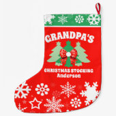 Grande Chaussette De Noël Personalized Grandpa's Christmas Gift (Dos)