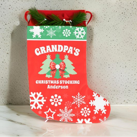 Grande Chaussette De Noël Personalized Grandpa's Christmas Gift