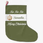 Grande Chaussette De Noël Personalized Nordic Script Christmas Stocking (Devant)