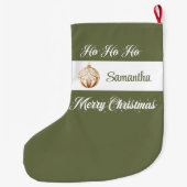Grande Chaussette De Noël Personalized Nordic Script Christmas Stocking (Dos)