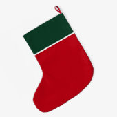 Grande Chaussette De Noël Personalized Red & Green Guest (Dos (Accrochage))