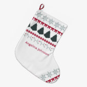 Grande Chaussette De Noël personalized text christmas  (Devant (Accrochage))