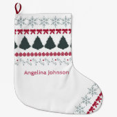 Grande Chaussette De Noël personalized text christmas  (Devant)