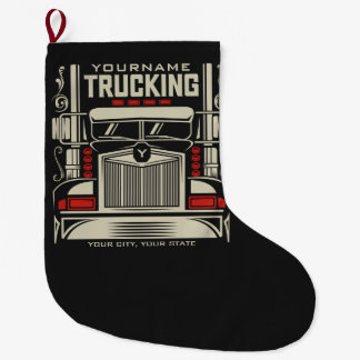 Grande Chaussette De Noël Personalized Trucking 18 Wheeler BIG Trucker