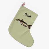 Grande Chaussette De Noël Personnalisable nommé de poisson-chat (Devant (Accrochage))