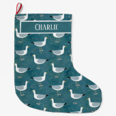Grande Chaussette De Noël Personnalisé Seagull (Devant)