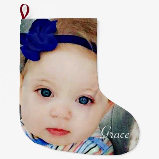 Grande Chaussette De Noël Personnalisez fait sur commande (Devant)