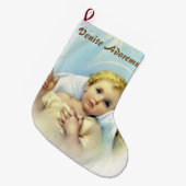 Grande Chaussette De Noël Personnalisez le bébé Jésus (Devant (Accrochage))