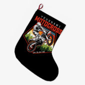Grande Chaussette De Noël Personnalized Motocross (Devant (Accrochage))