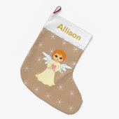 Grande Chaussette De Noël Petit ange mignon (Devant (Accrochage))