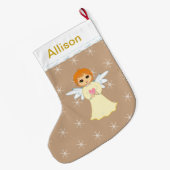 Grande Chaussette De Noël Petit ange mignon (Dos (Accrochage))
