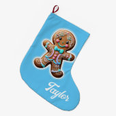 Grande Chaussette De Noël Petit pain d'épices (Devant (Accrochage))