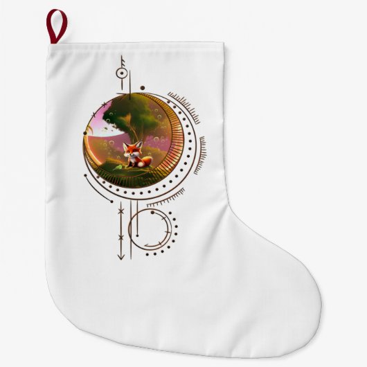 Grande Chaussette De Noël Petit renard (Devant)